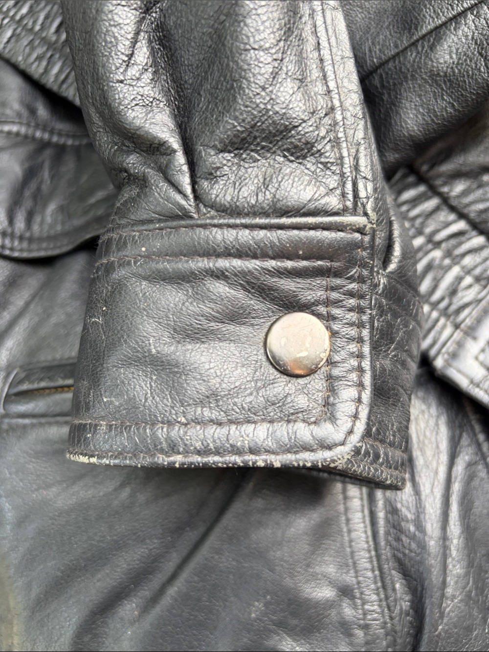 VINTAGE MEMBERS ONLY Black Leather Jacket Lined Size Mens XL Motorcycle Bomber - Picture 12 of 12